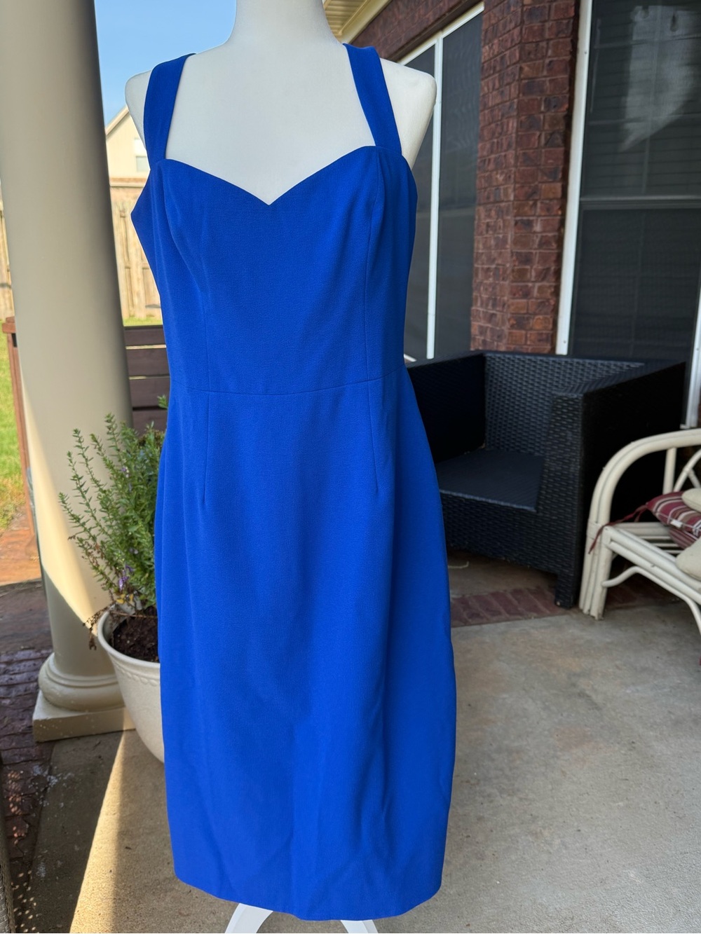 Dress the Population Cobalt Blue Sleeveless Sheath Dress